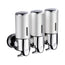 3 Bottles Bathroom Shower Soap Dispenser Silver-1861639611667845120