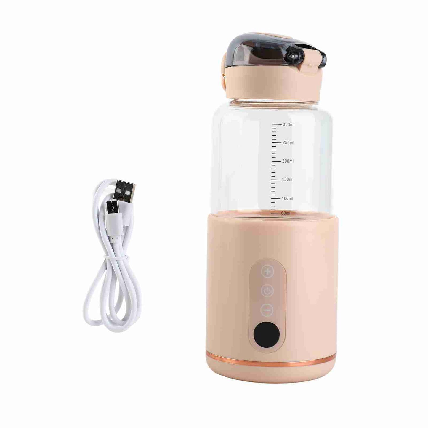 Portable Water Warmer 300ml Safe Temperature Display Baby Formula Water Warmer for Outdoor Travel