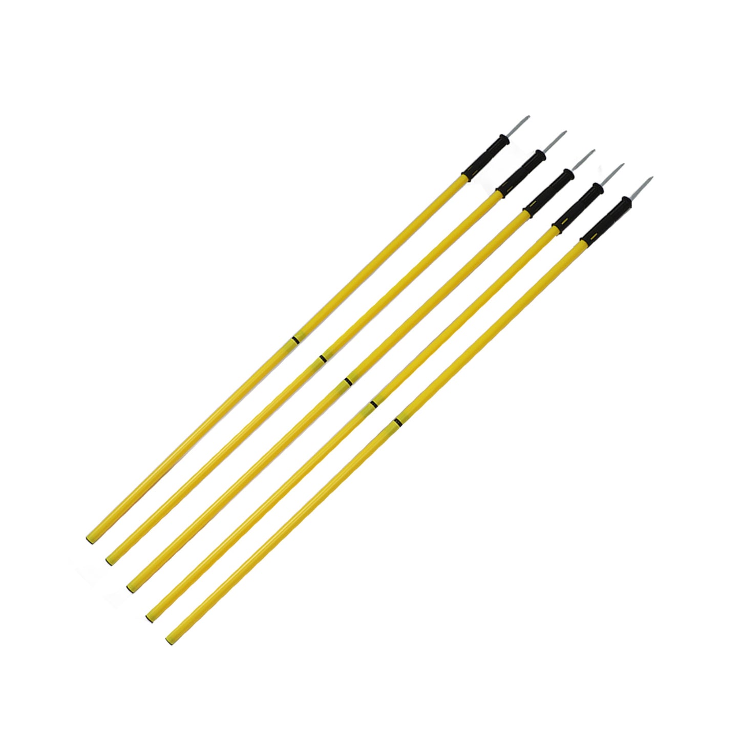 Yellow Agility Poles 1.5m Agility Training Poles Soccer Training Sports Agility Poles with Base Buckles