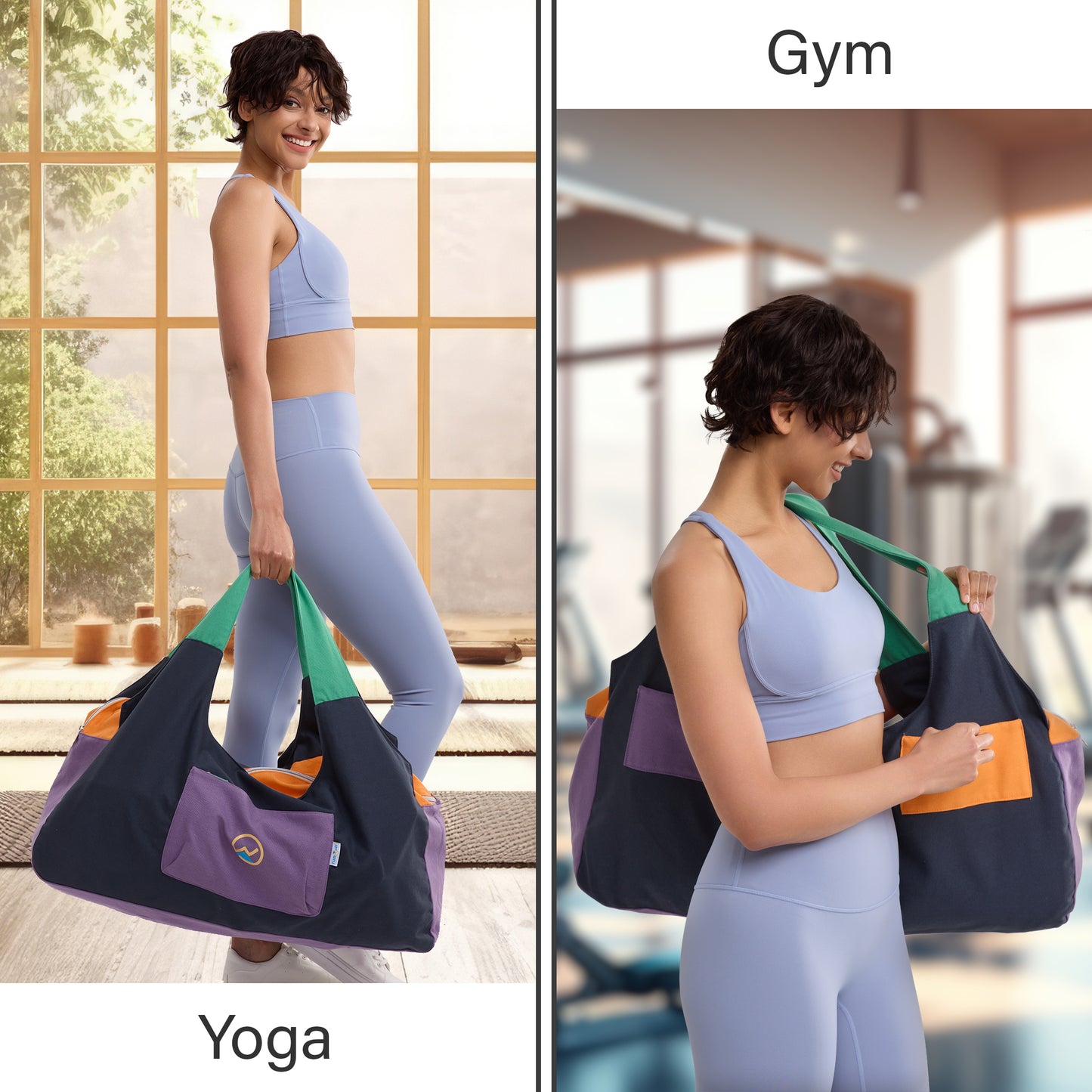 JoYnWell Yoga Bags and Carriers Fits All Your Stuff, MULTICOLOR Extra Large Yoga Mat Bag Carrier, Full Zip Yoga Mat Bag, 3 Pockets Yoga Bag, Yoga Mat Carrier and Yoga Tote Bag