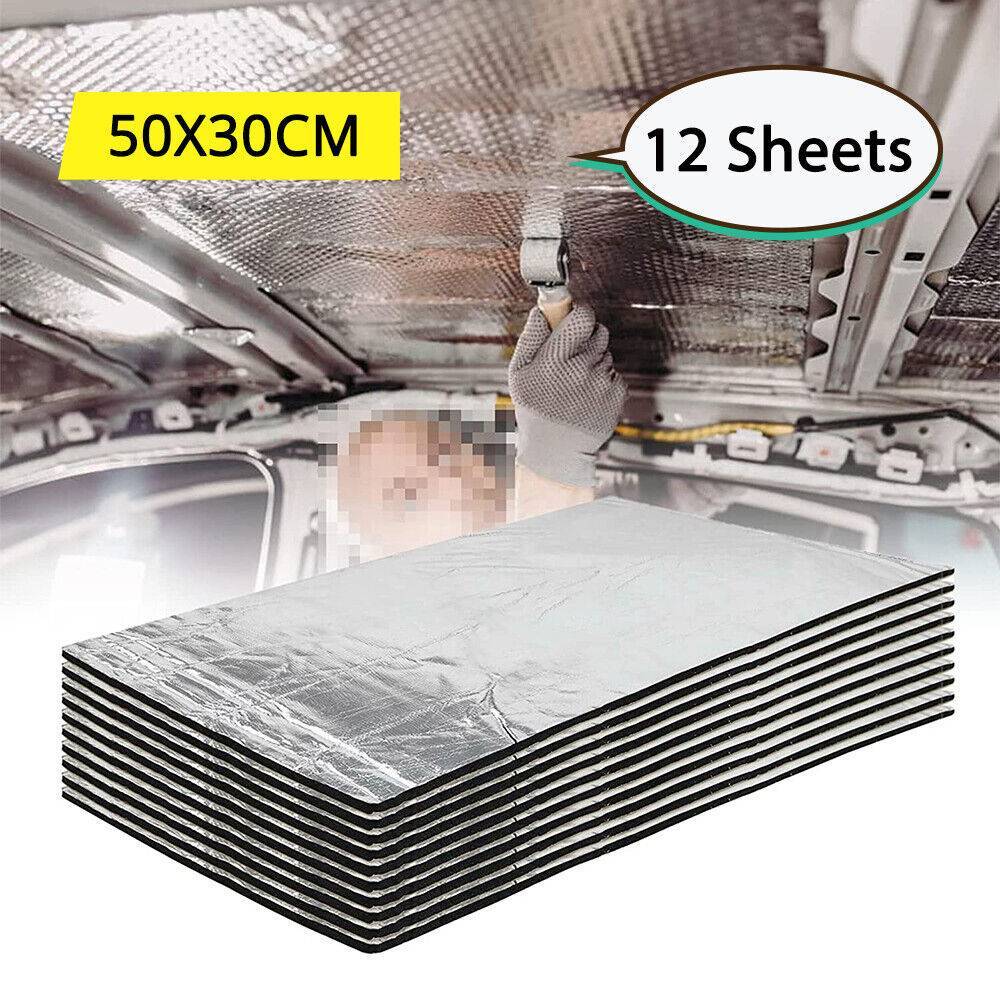 12 Sheets Sound Insulation Heat Proof Noise Proofing Foam Car Auto Shield