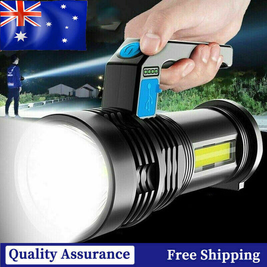 Super Bright 2200000LM LED Torch Tactical 4 Models USB Rechargeable Flashlight