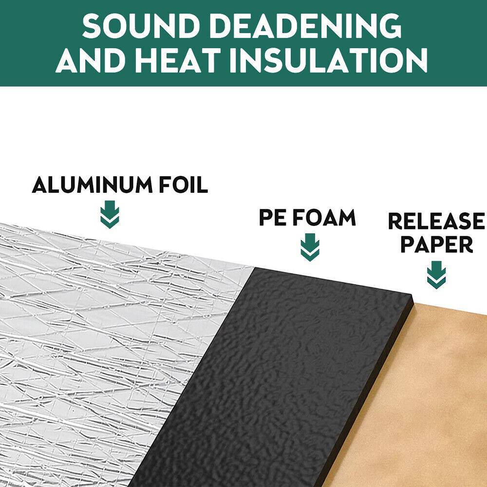 12 Sheets Sound Insulation Heat Proof Noise Proofing Foam Car Auto Shield