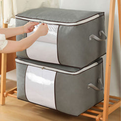 6-Piece Foldable Fabric Clothes Storage Container Bags_0