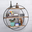 3 Tier Floating Wall Mounted Rustic Industrial Wood Metal Shelves_0