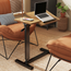 Split Top Tilting Adjustable Overbed Table with Wheels_1