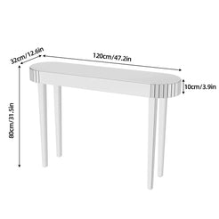 High-end Console Table Mirrored Vanity Makeup Desk Entryway Table_6