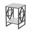 Sleek White Marble Side Table Sofa End Table Bedside Nightstand_7