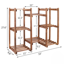 8-Tier Bamboo Plant Stand for Indoor and Outdoor Displays_8