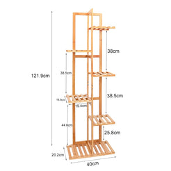 5/6 Pot Vertically Bamboo Flower Shelf Rack Pots Display Corner Shelving_10