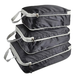 3Pcs Compressible Travel Storage Bag Suitcase Packing Cubes_0