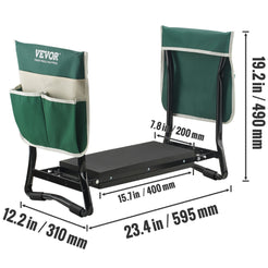 Garden Kneeler and Seat Foldable Garden Stool Kneeling Bench for Gardening with Tool Bag_11