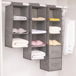 Portable Wardrobe Hanging Storage Bag Interlayer Drawer Type Clothes Hangers Holder Hanging Closet Organizer_0