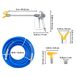 Airless Paint Spray Hose Kit 50ft 3600 psi High Pressure Fiber Tube_5