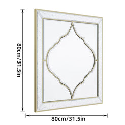 Gold Edge Large Square Wall Mirror for Elegant Home Decor_7