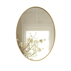 Brushed Gold Mirror with Metal Frame for Living Room_0