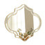 Irregular Silver Wall Decor Mirror with Golden Rim_0