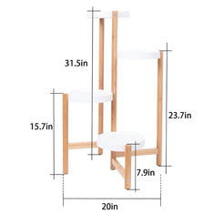 4 Tier Plant Shelf Stand Bamboo Plant Pot Holder Tall Flower Stand Rack_8