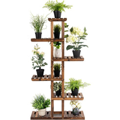 Wood Plant Display Shelf Stand Flower Pot Storage Rack Holder_0