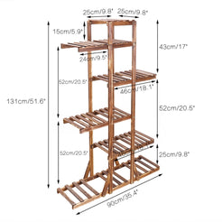 Wood Plant Display Shelf Stand Flower Pot Storage Rack Holder_8