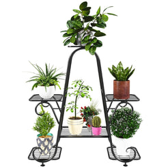 Metal Plant Stand Indoor Outdoor Flower Pot Display Rack Garden Shelf Stand Holder_0