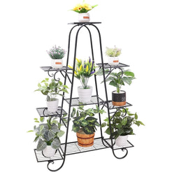 9 Tier Metal Plant Stand Garden Flower Pots Holder Display Rack_0