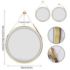 Stylish 32 LED Bathroom Mirror with Touch Sensor and Detachable Rope_9