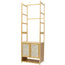 Freestanding Bamboo Clothes Rack with Shoe Cabinet_0