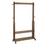 Bamboo Clothes Rack Stand with Wheels_5