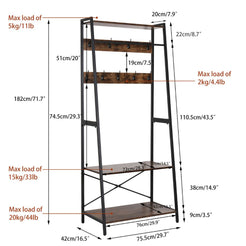 3-Tier Heavy Duty Garment Rack Wardrobe with Shoe Storage Shelves_8