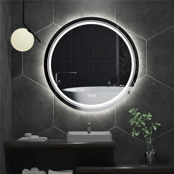 Waterproof Round Design Smart LED Bathroom Mirror_0