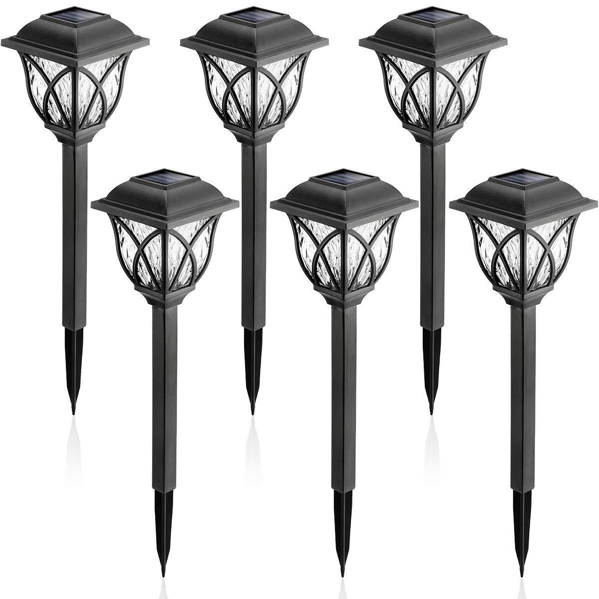 2-6 PCS Solar Power Lamp 300mAh Waterproof Outdoor LED Retro Garden Lights Park