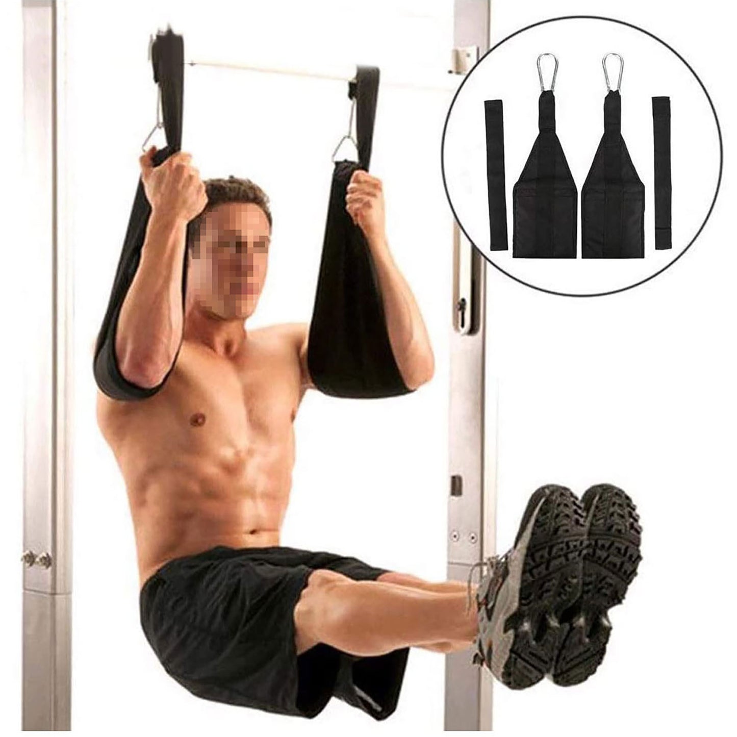 Sling AB Pull Up Straps Weight Lifting Door Hanging Gym Bar Abdominal Fitness Gym Home