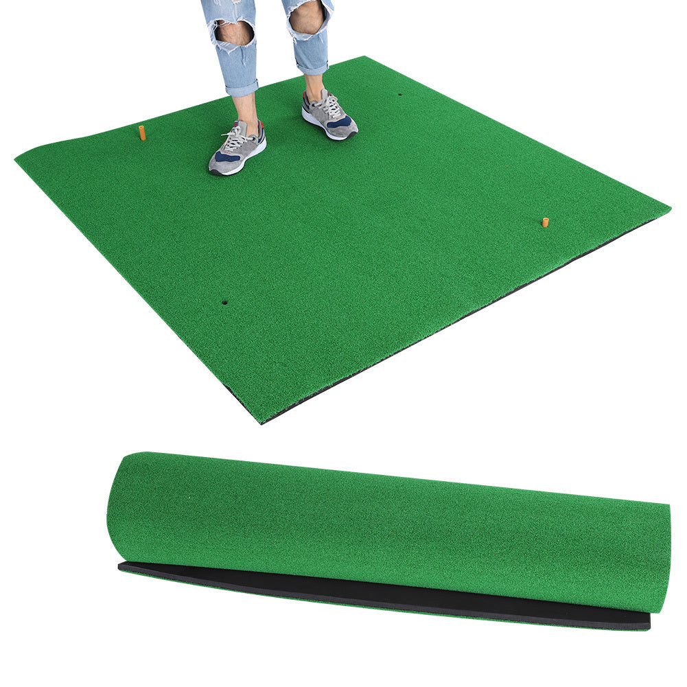 1.5m x 1.5m Portable Golf Hitting Pad Rubber & Nylon Mini Golfing Practice Mats