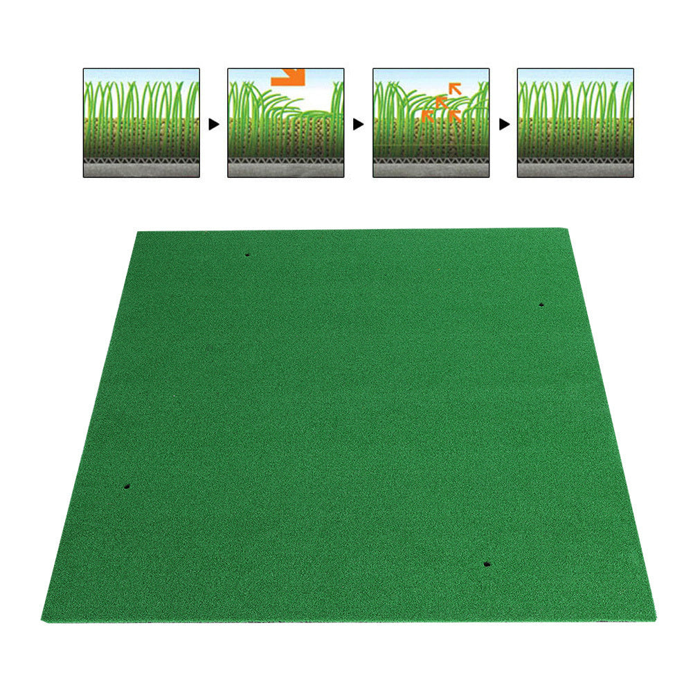 1.5m x 1.5m Portable Golf Hitting Pad Rubber & Nylon Mini Golfing Practice Mats