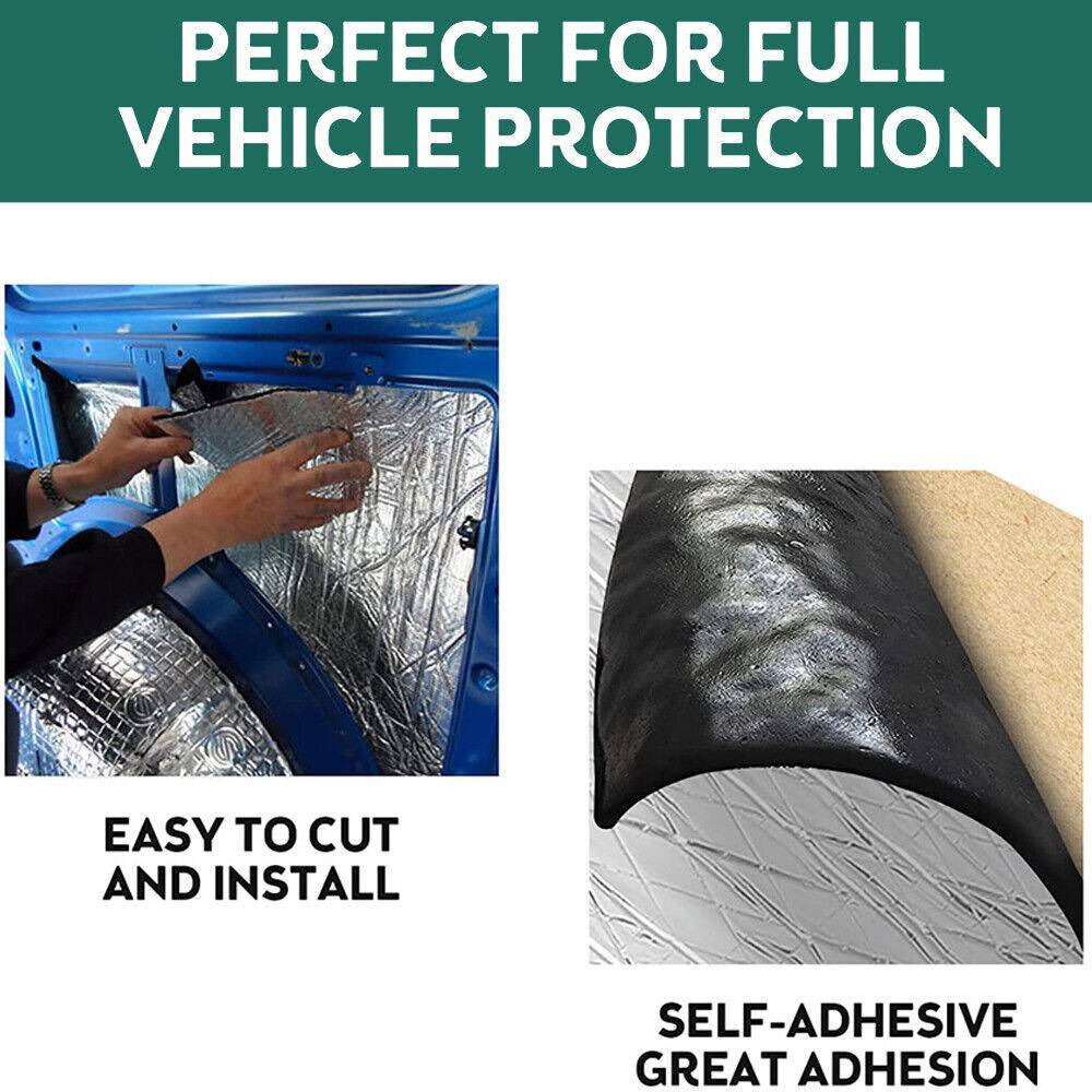 12 Sheets Sound Insulation Heat Proof Noise Proofing Foam Car Auto Shield