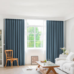 Marlow 2XBlockout Curtains Chenille 180x250 Blue CD1016-180x250-DG-1861639787287547911