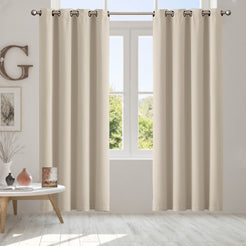 2x Blockout Curtains Panels 3 Layers Beige CD1003-132X213-GR-1861639776839536646