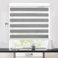 Marlow Blackout Zebra Roller Blind Curtains 210x210 Grey-1861639785823735815