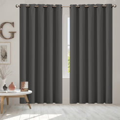 2x Blockout Curtains Panels 3 Layers Charcoal-1861639780178202630