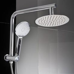 Shower Head High Pressure Set Rain Round Silver-1861639752420298759