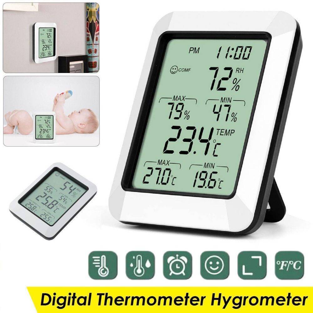 2024 Digital LCD Humidity Meter Indoor Hygrometer Thermometer Temperature