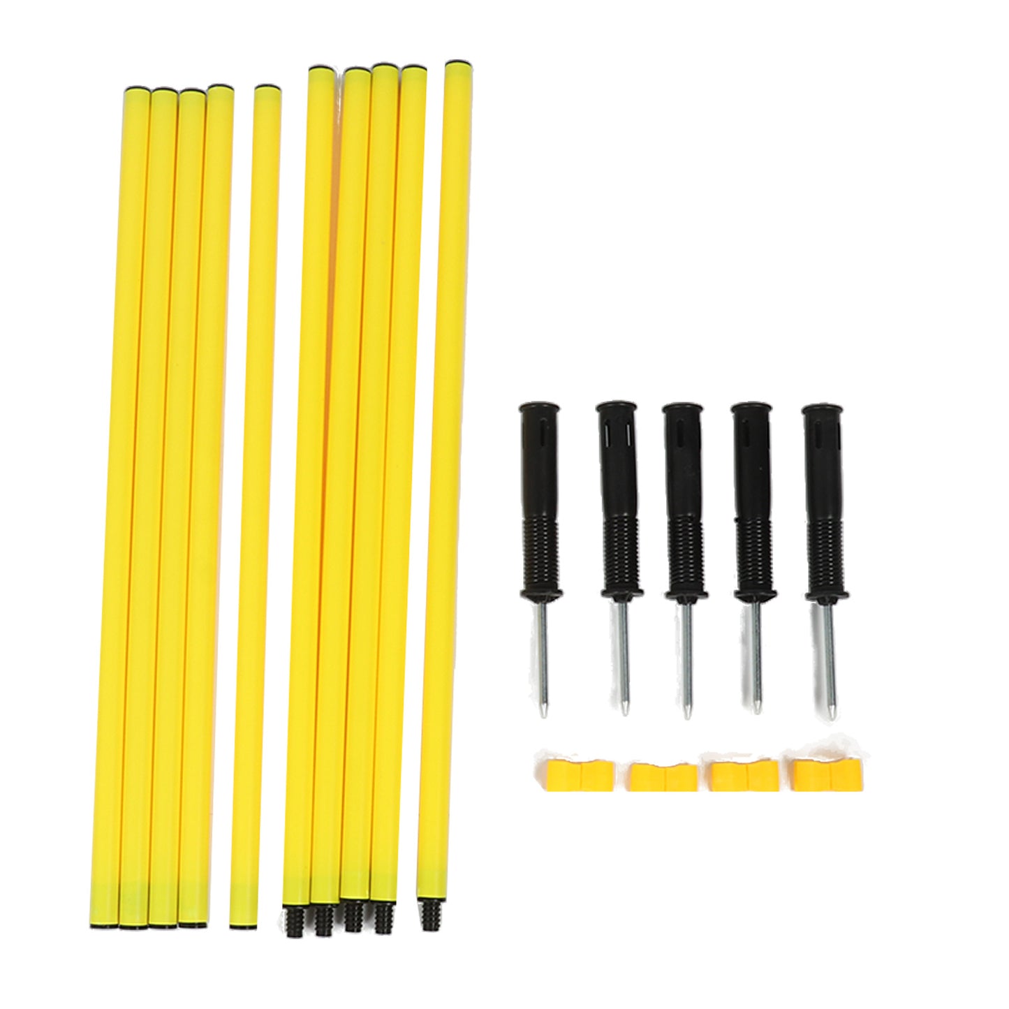 Yellow Agility Poles 1.5m Agility Training Poles Soccer Training Sports Agility Poles with Base Buckles