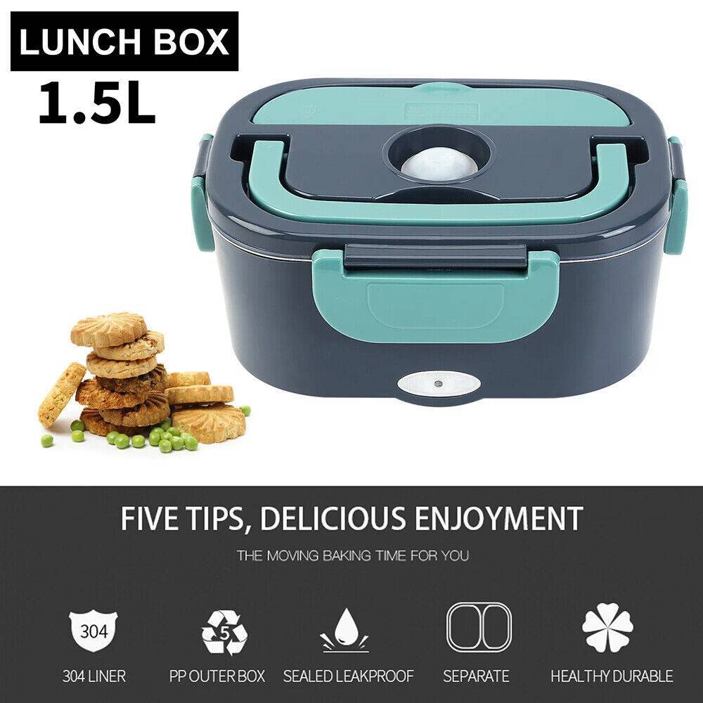 Electric Lunch Box Food Warmer Portable Food Heater Leak Proof For Car & Home