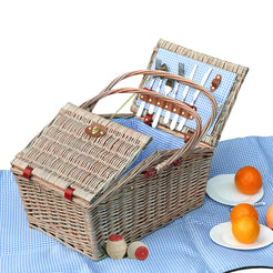 4 Person Picnic Basket Baskets Set Outdoor-1861639891075600384