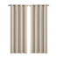 2x Blockout Curtains Panels 3 Layers Beige-1861639776134893568