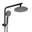 High Pressure Shower Head Set Rain Round Black-1861639752906838016