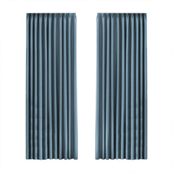 Marlow 2XBlockout Curtains Chenille 132x250 Blue-1861639786683568128